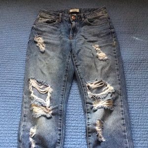 Distressed Boyfriend Jeans